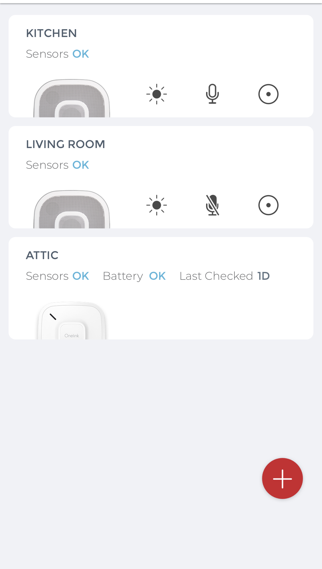 OneLink app main menu