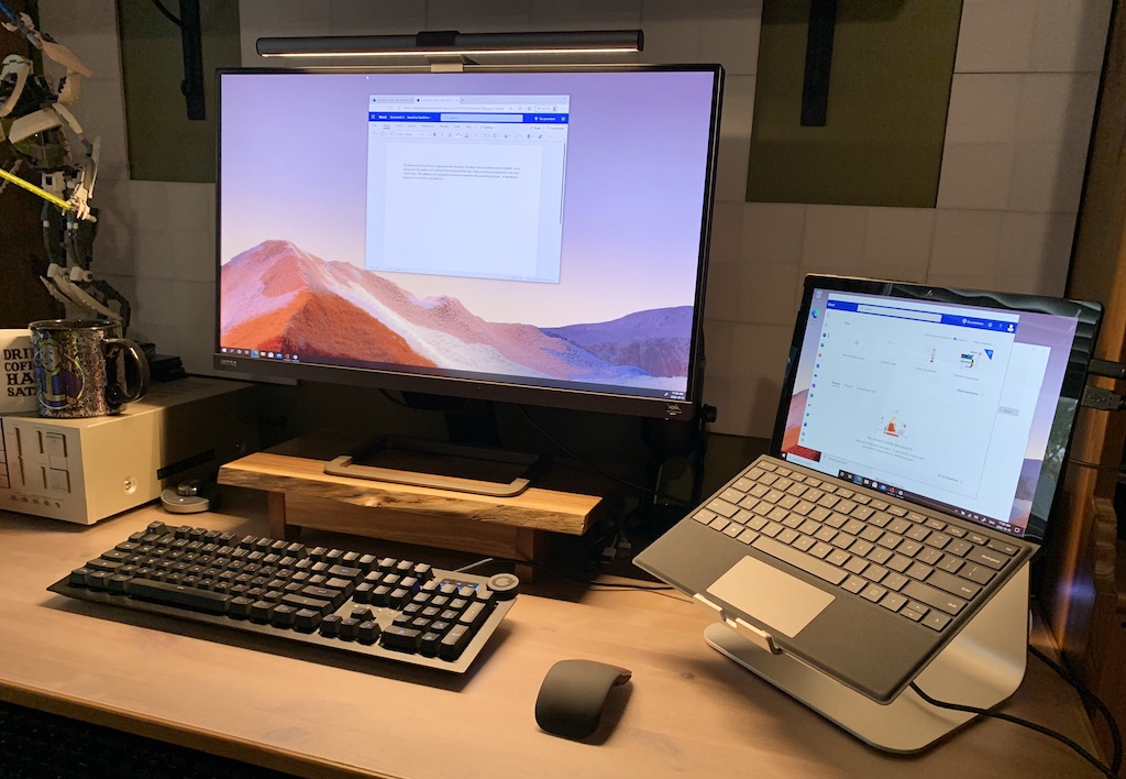 working from home with a Microsoft Surface Pro