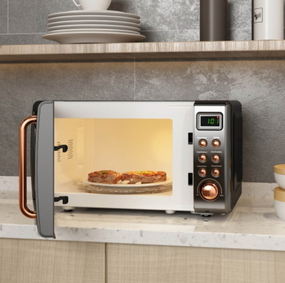 microwave on counter