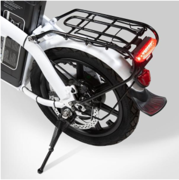 Back of ebike showing light