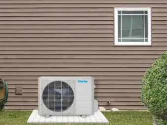 Outside unit of mini split air conditioner.