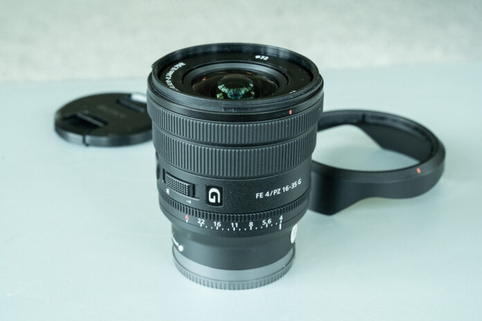 A photo of the Sony FE 16-35mm f/4 G lens