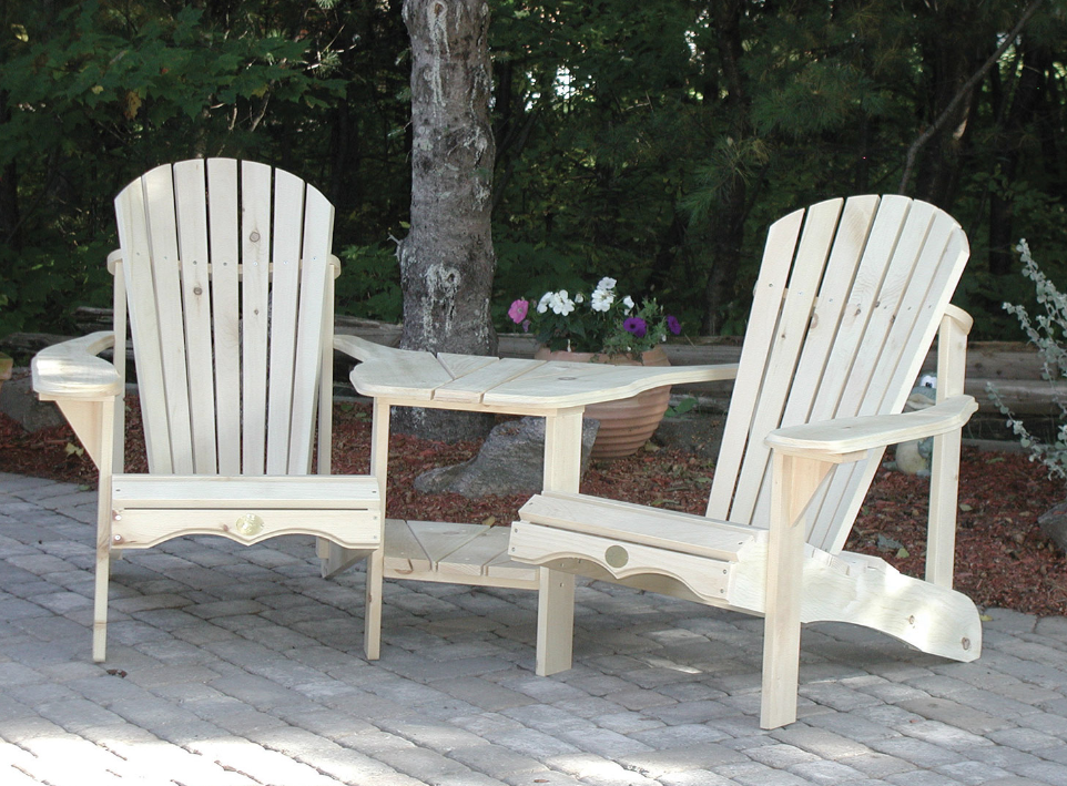 Pair of Adirondack chairs