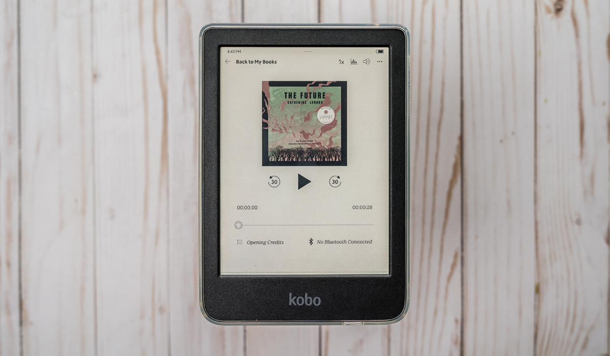 Consultation d'un livre audio Clara Colour de Kobo.